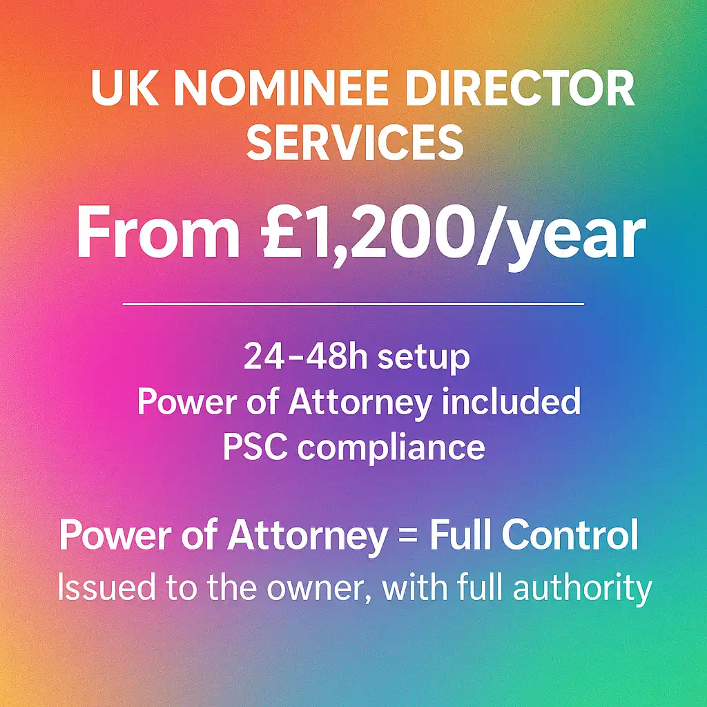 Hire a UK Nominee Director – Legal, Confidential & Fully Compliant Service from £1,200